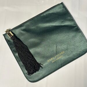 Marc Jacobs Decadence Clutch Womens OS Green Satin Tassel Evening Bag Excellent